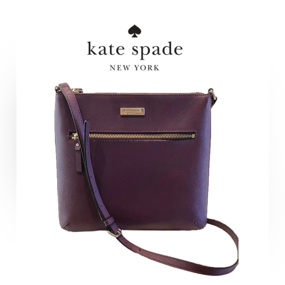 Kate Spade Leather Crossbody Bag in Plum